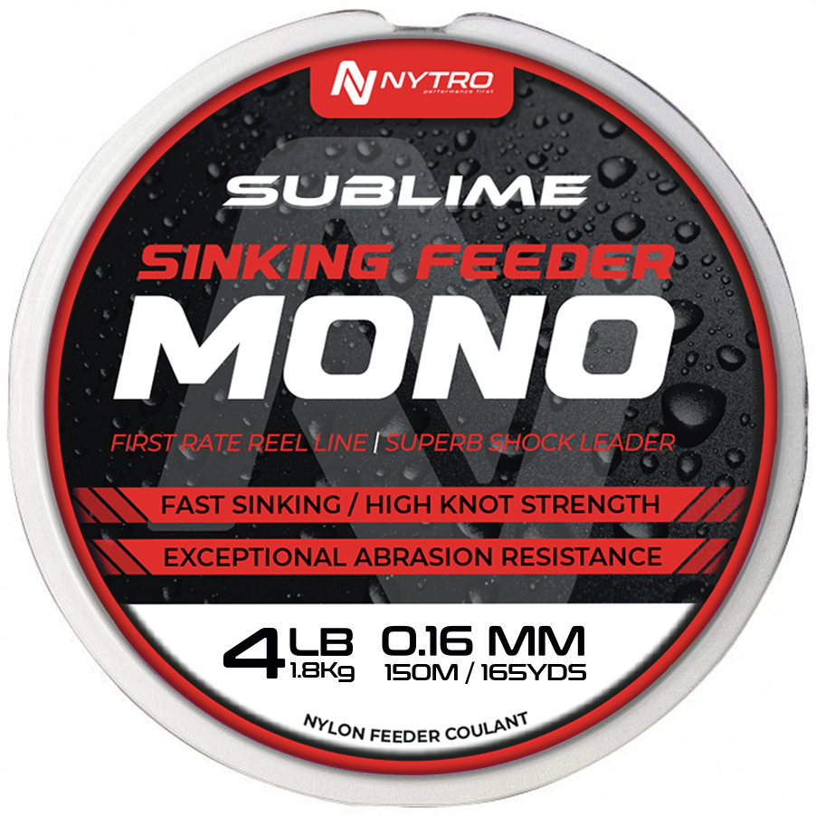 Nytro Sublime Sinking Feeder Mono Fishing Line 150m 4lb