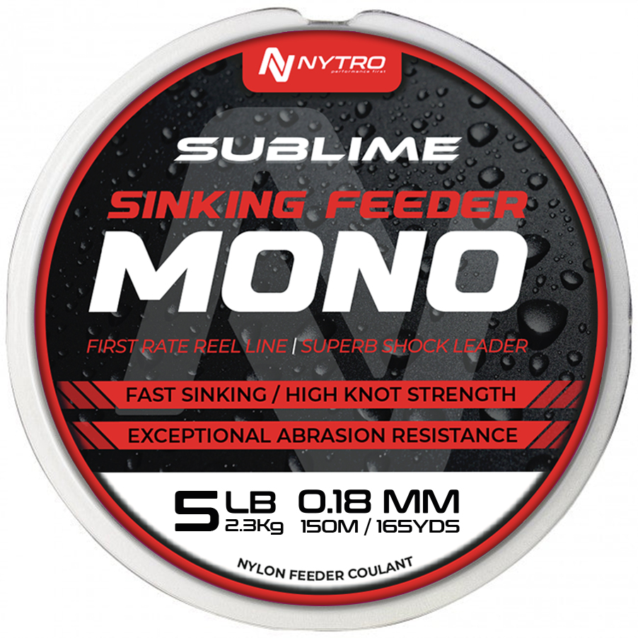 Nytro Sublime Sinking Feeder Mono Fishing Line 150m 5lb