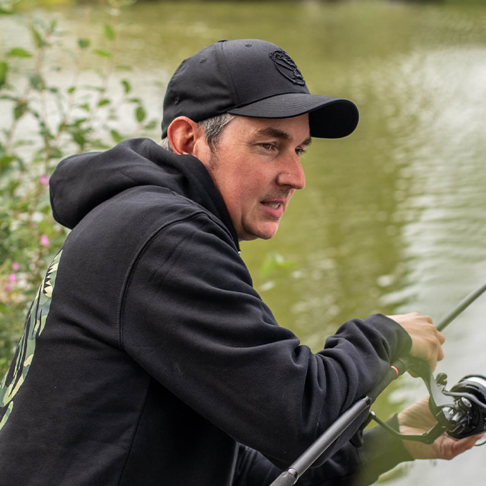 Tackling Minds Ultra Black Fishing Cap In Use 1