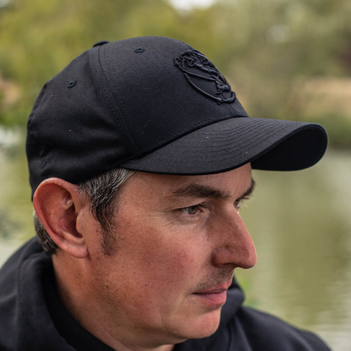 Tackling Minds Ultra Black Fishing Cap In Use 2