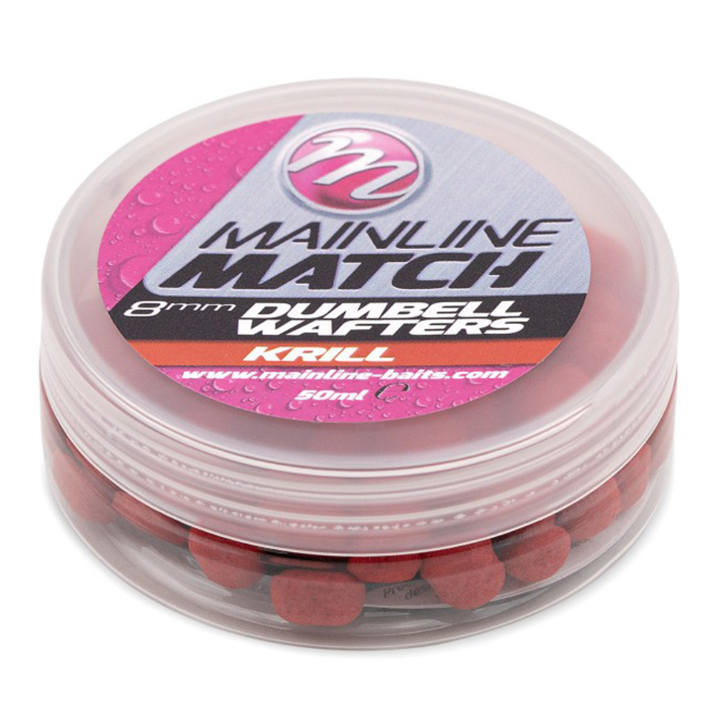 Mainline Match Dumbell Wafters Red Krill 8mm 1