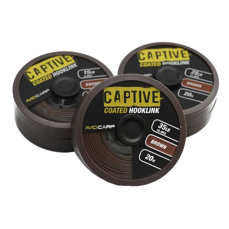 Avid Carp Captive Coated Hooklink Brown