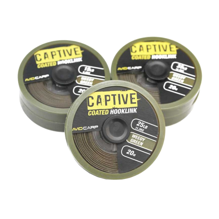 Avid Carp Captive Coated Hooklink Weedy Green