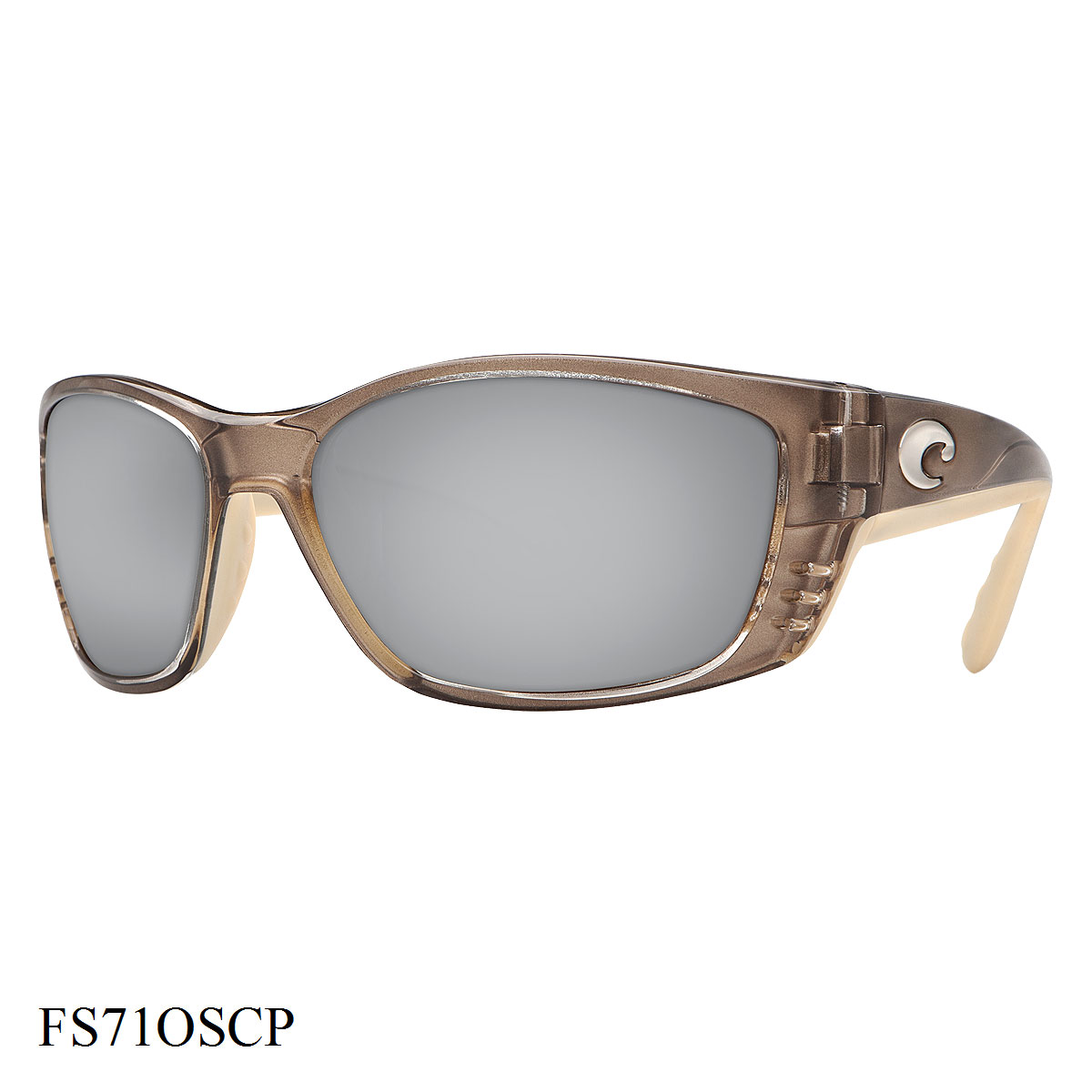 Costa Del Mar Fisch Sunglasses Crystal Bronze Frame Silver Lenses