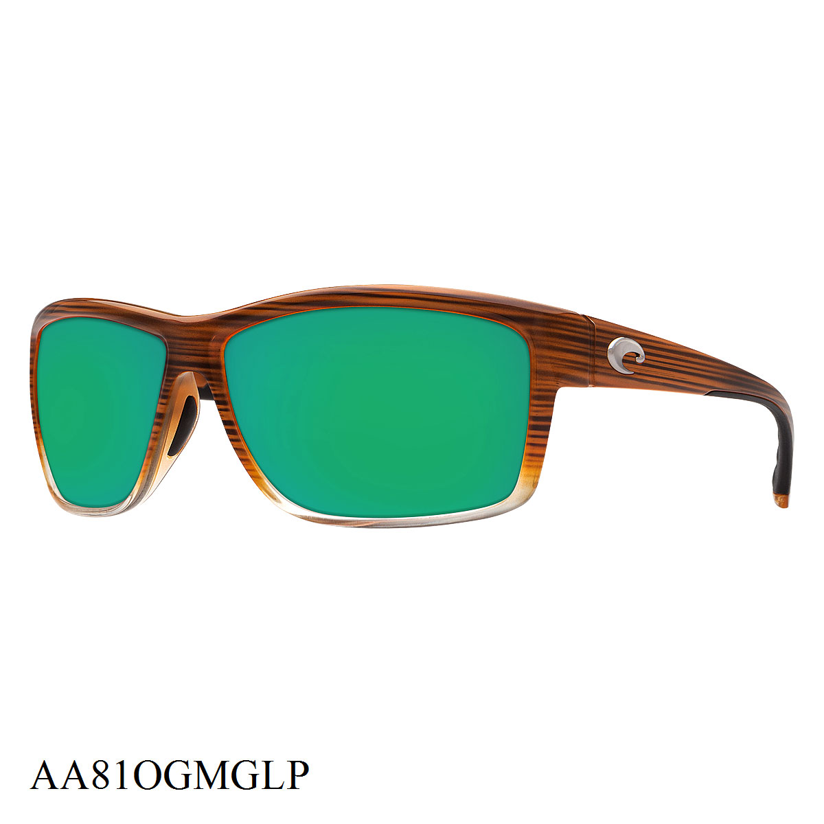 Costa Del Mar Mag Bay Sunglasses Wood Fade Frame Green Lenses