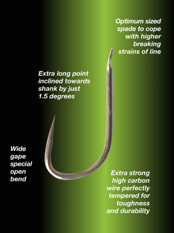 Drennan Barbless Carp Hooks to Nylon Close Up