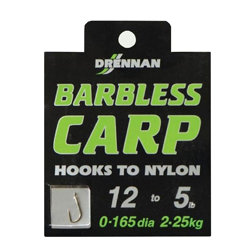 Drennan Barbless Carp Hooks to Nylon