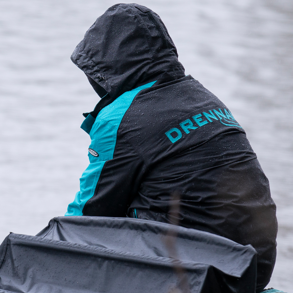 Drennan 25K Waterproof Jacket In Use 2