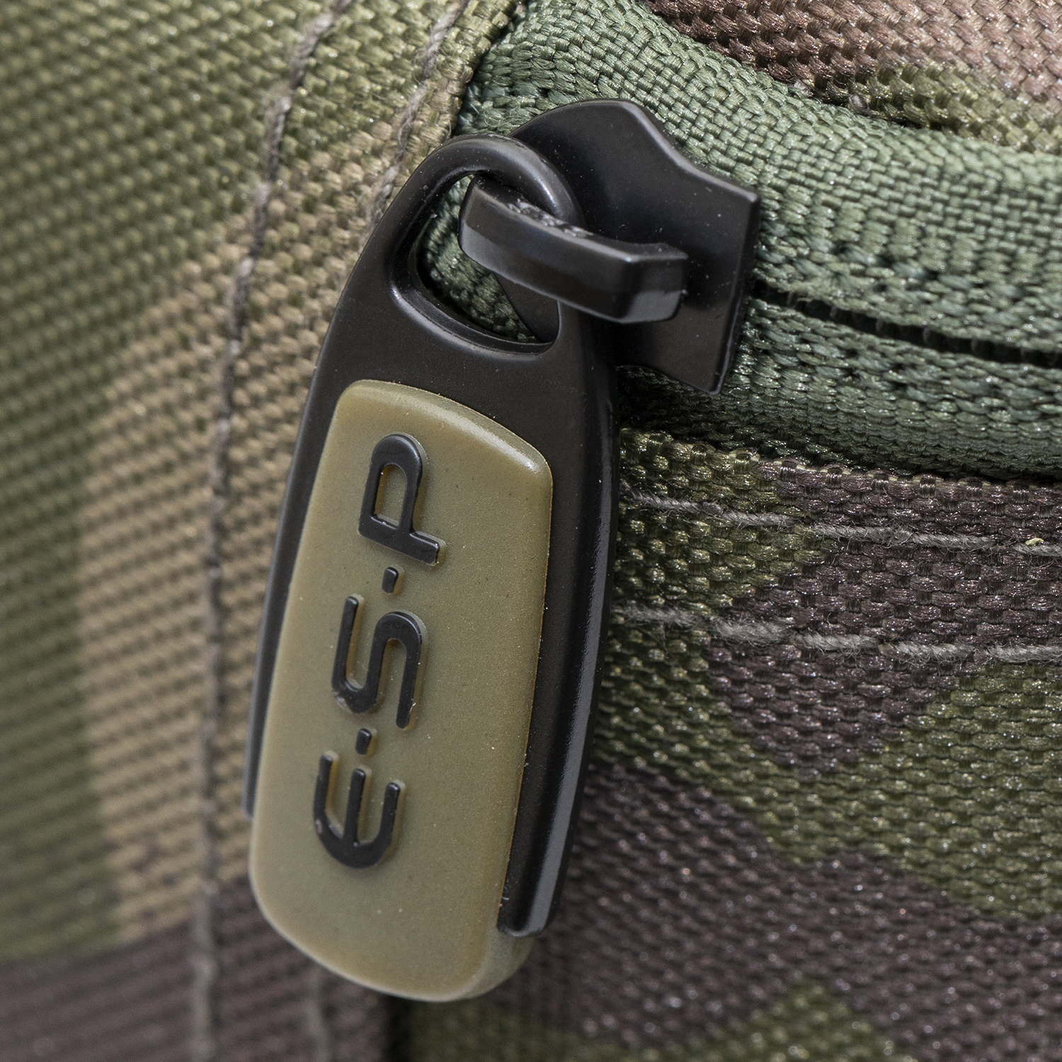 ESP Camo Tackle Case Zip Close Up