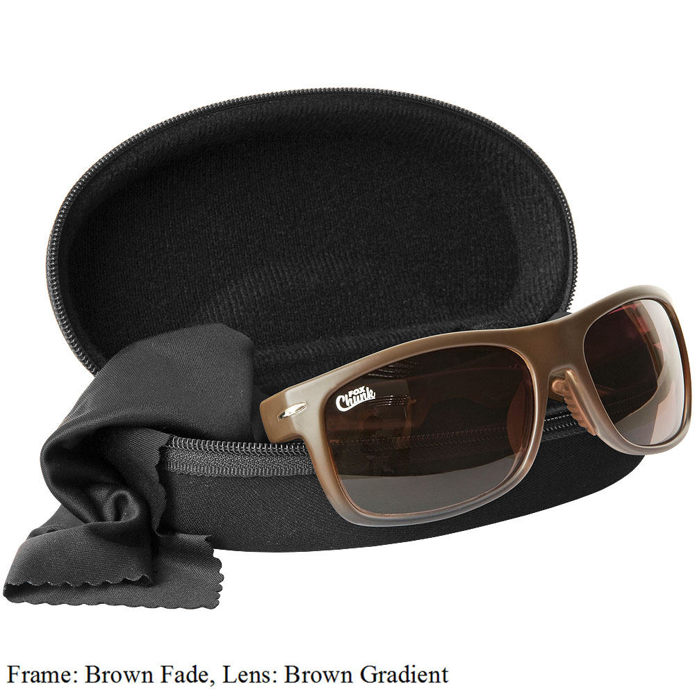 Fox Chunk Avius Sunglasses Brown Fade Frame Brown Gradient Lenses Case