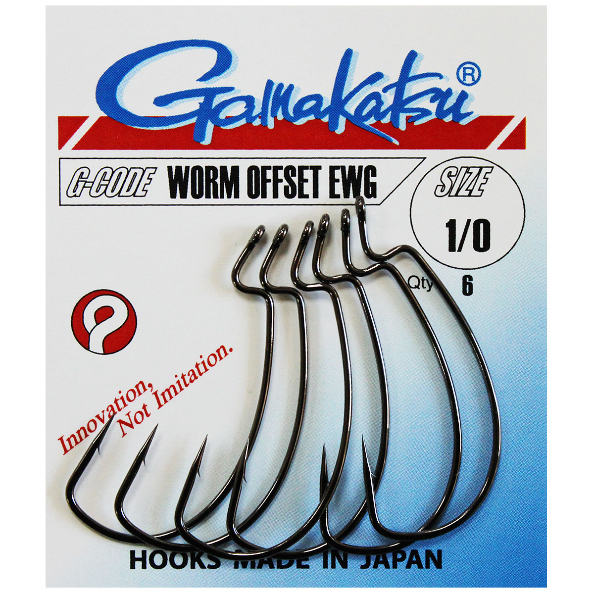 Gamakatsu Worm Fishing Hook Offset EWG Packaging