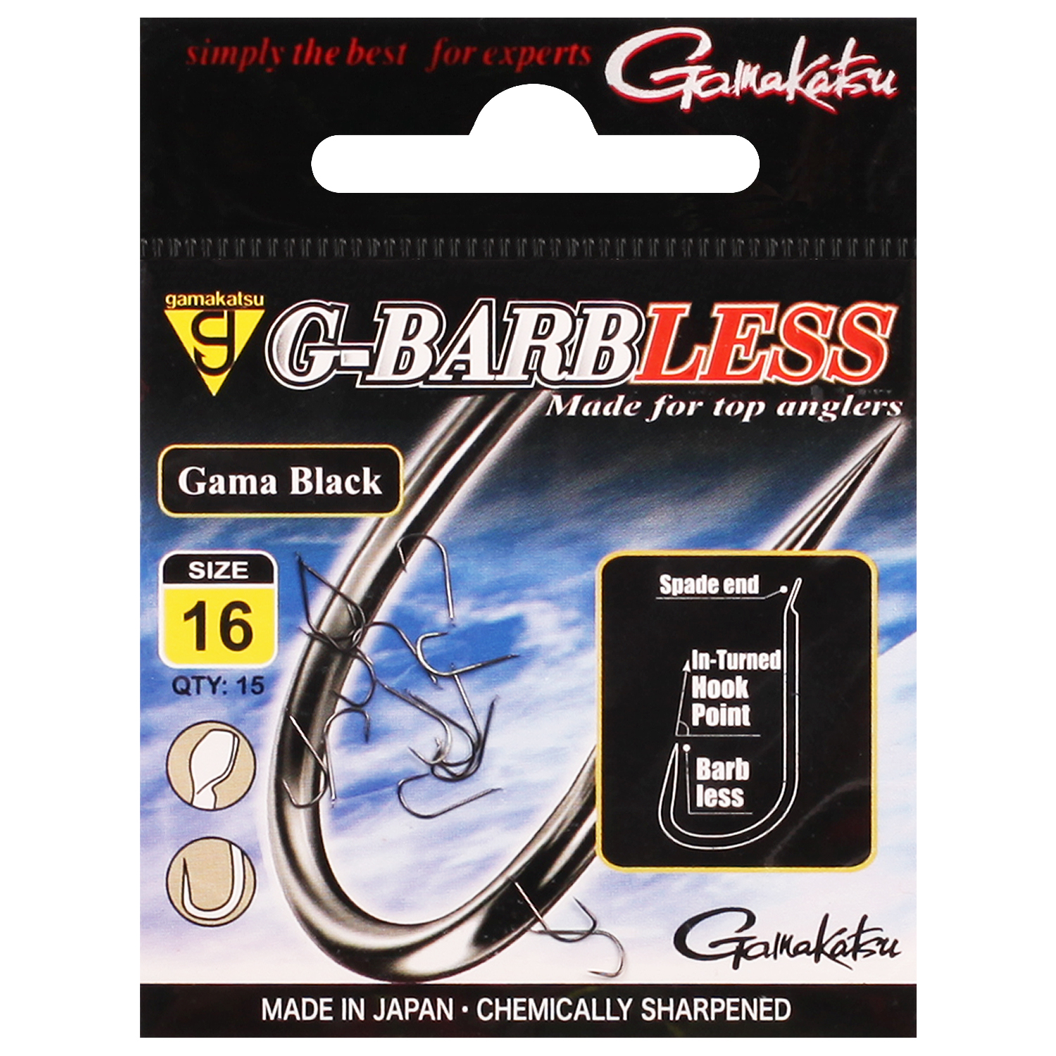 Gamakatsu G-Barbless Gama Black Hooks