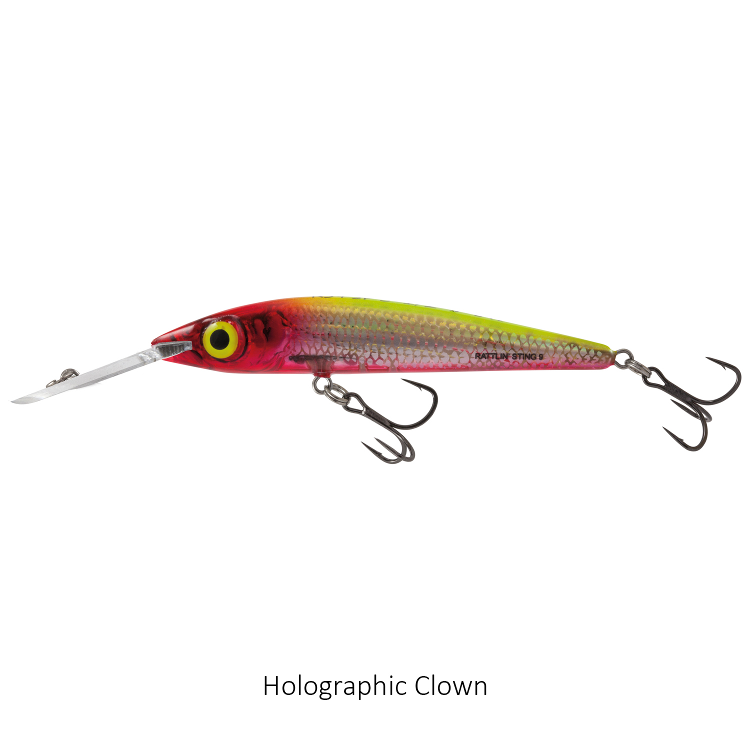 Salmo Rattlin Sting Deep Runner 9cm Lure Holographic Clown