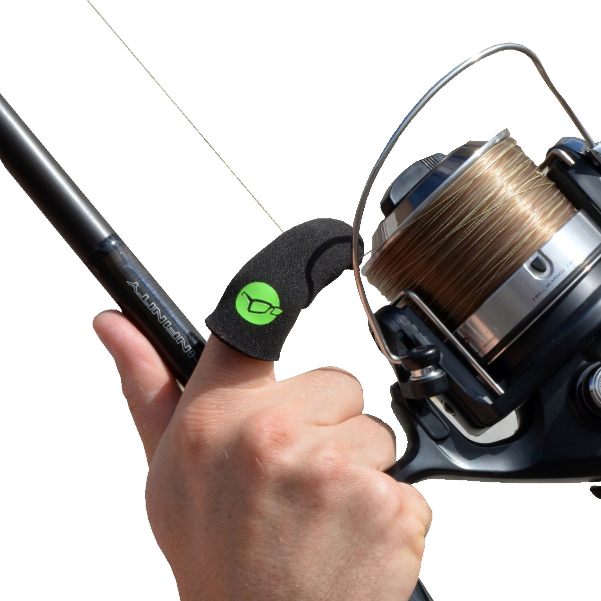 Korda Fishing Casting Finger Stall In Use 2