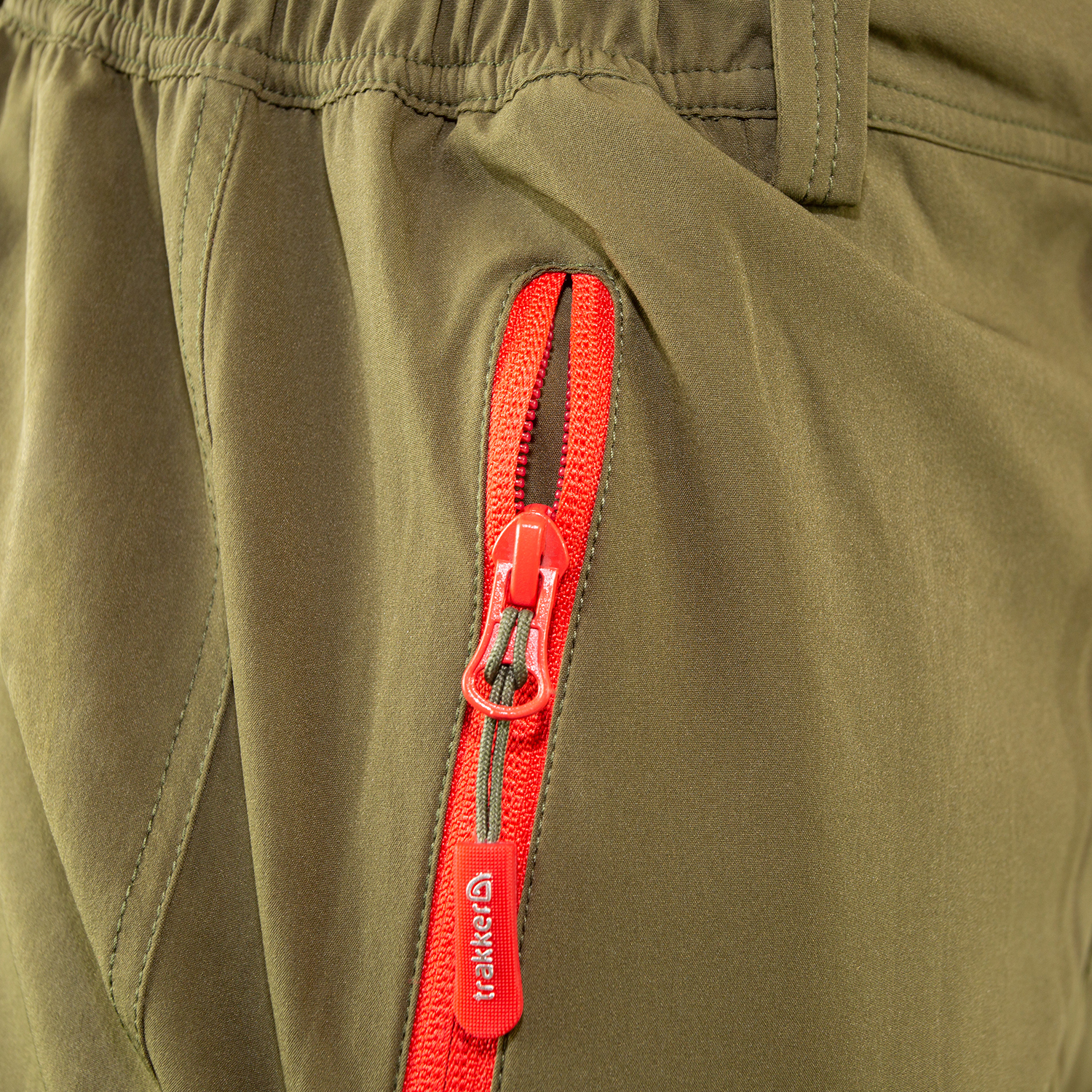 Trakker Board Shorts Close Up Zip Pockets