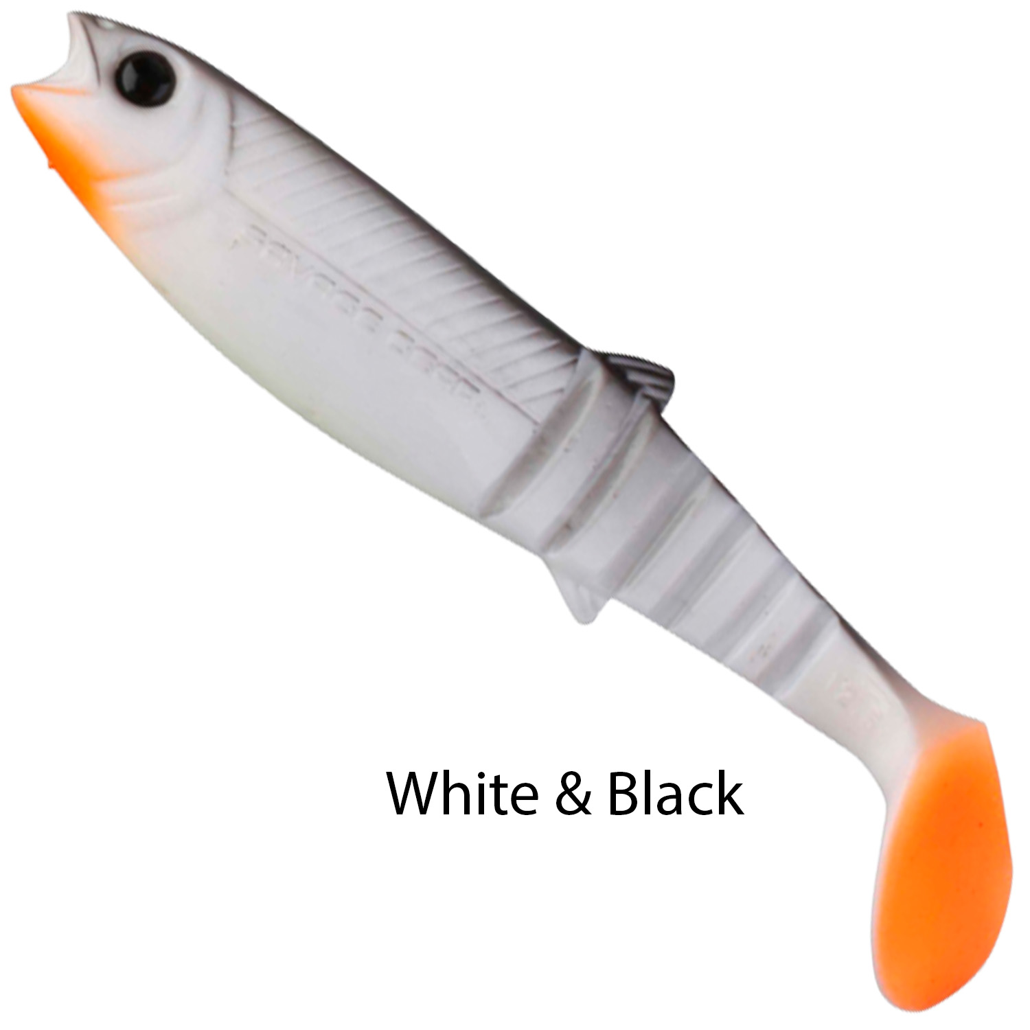 Savage Gear Cannibal Shad Lure White & Black