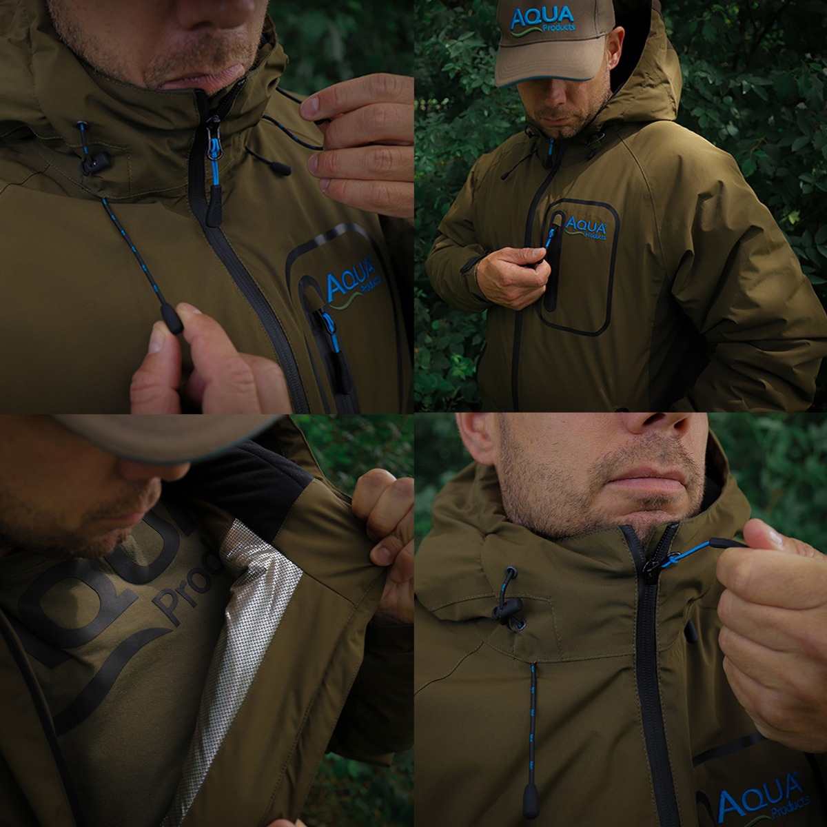 Aqua F12 Thermal Fishing Jacket In Use 3