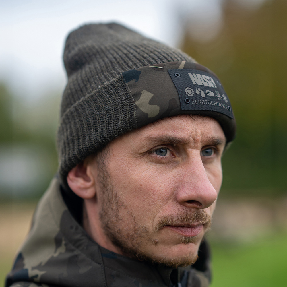 Nash ZT Woolly Panel Hat Camo In Use