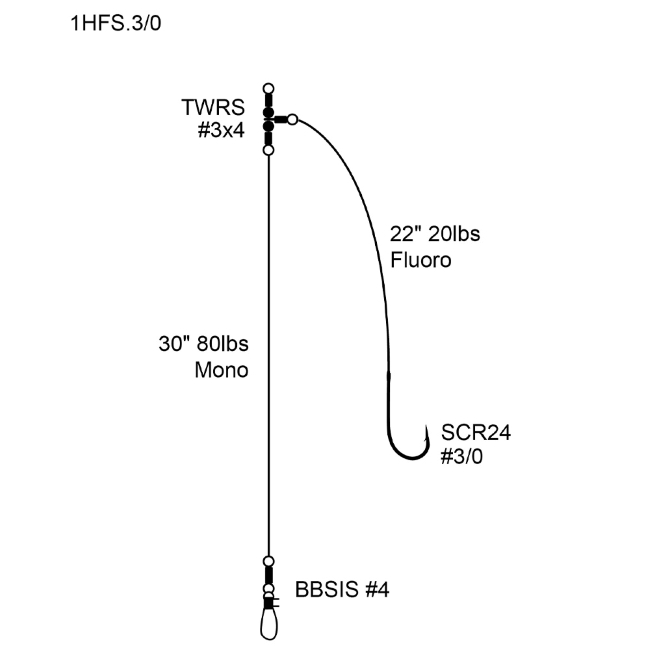 Cox & Rawle Specialist 1-Hook Flapper Short Shank Rig