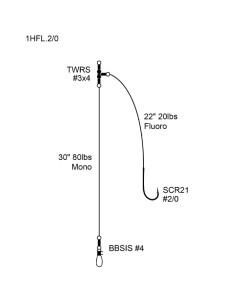 Cox & Rawle Specialist 1-Hook Flapper Long Shank Rig