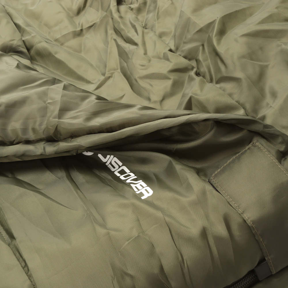 Discover Green Sleeping Bag Close Up 3