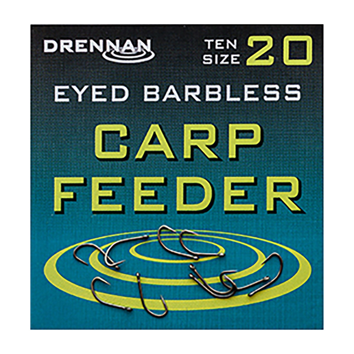 Drennan Eyed Barbless Carp Feeder Fishing Hooks Packaging