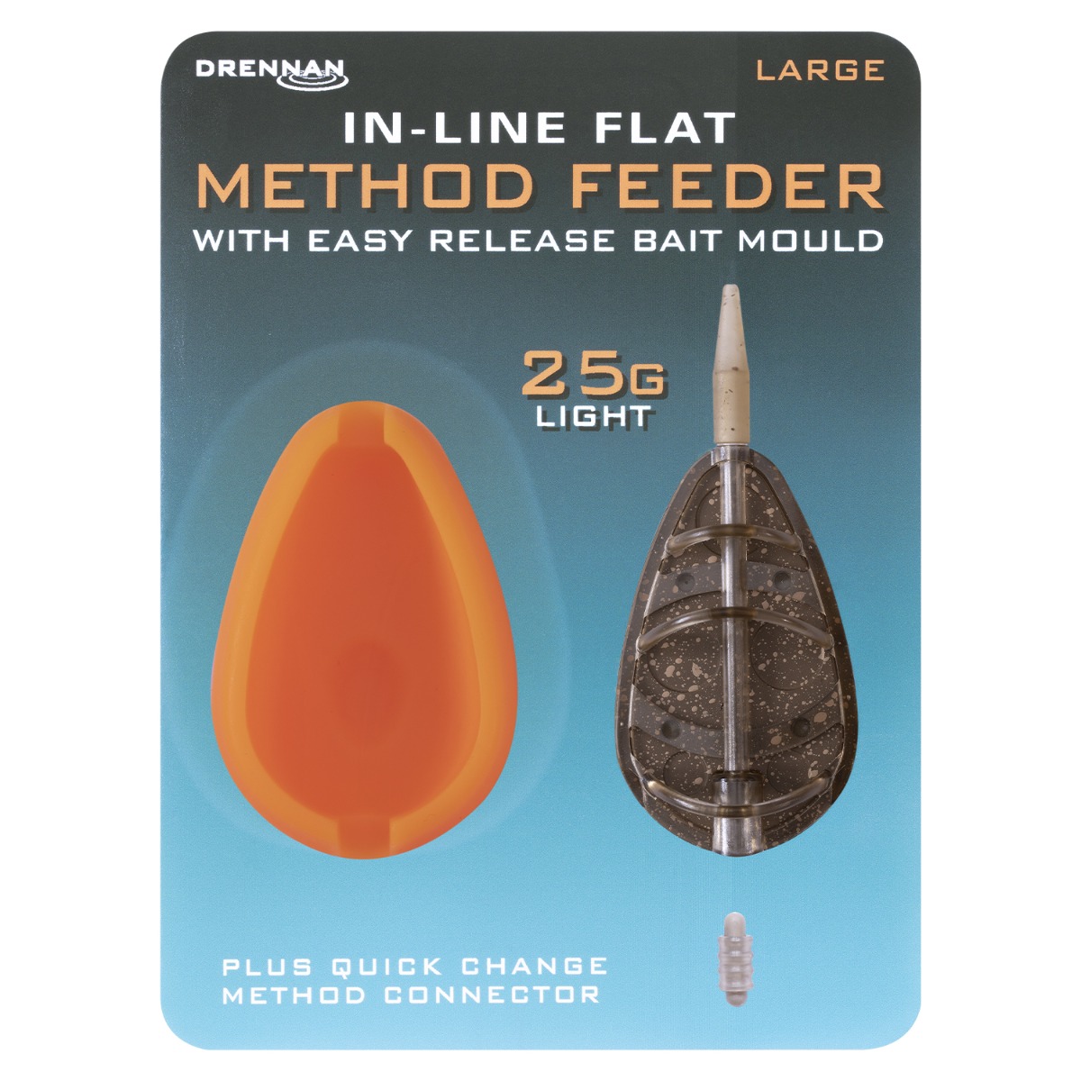 Drennan In Line Flat Method Fishing Feeder With Mould 25g Light