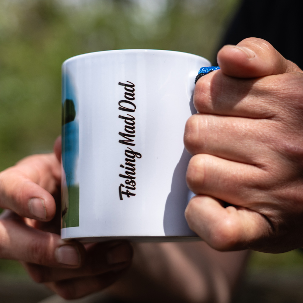 Paracord Blue Handle Mug Fishing Mad Dad In Use 7