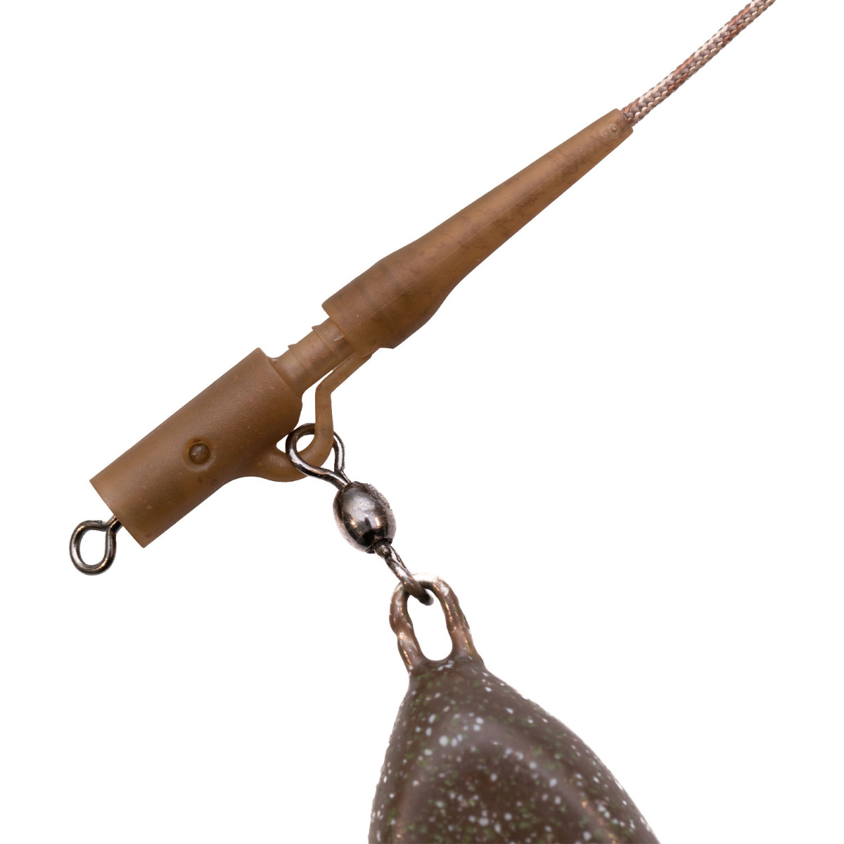 ESP Adjustable Fishing Lead Clip Brown In Use 1