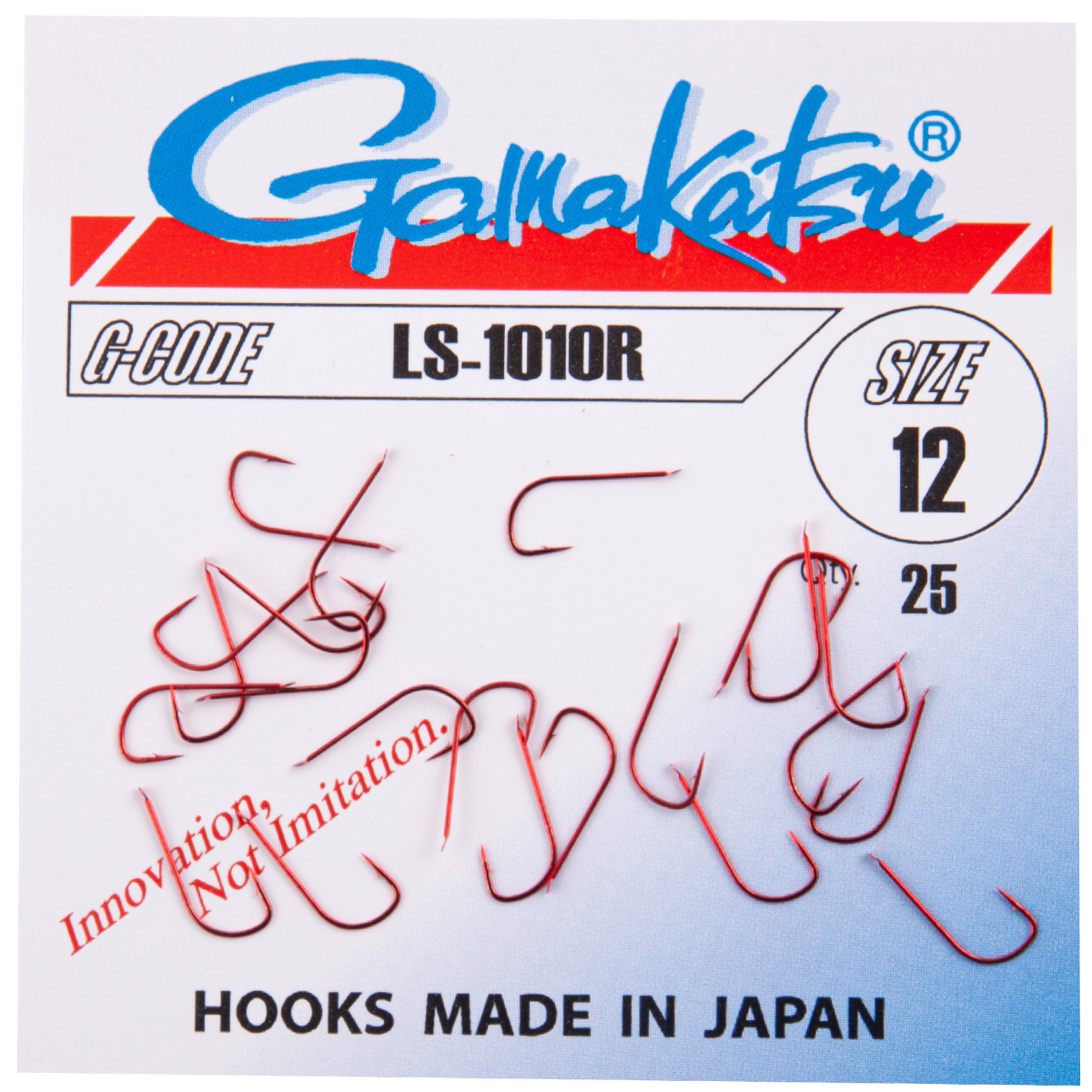 Gamakatsu LS-1010 Red Hooks size 12