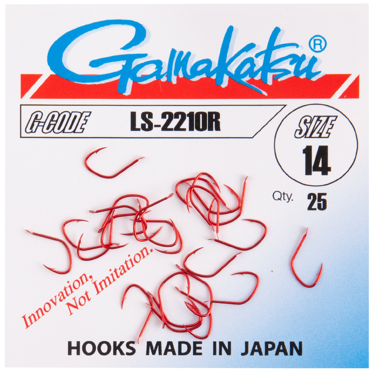 Gamakatsu LS-2210 Red Hooks Size 14