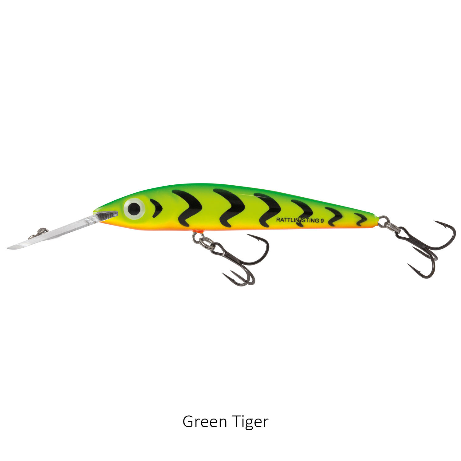 Salmo Rattlin Sting Deep Runner 9cm Lure Green Tiger