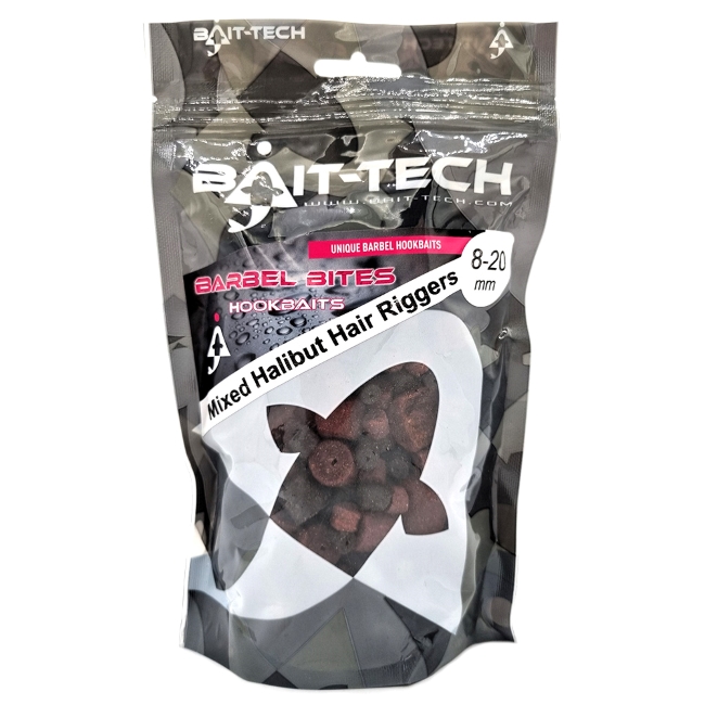 Bait-Tech Barbel Bites Mixed Halibut Hair Rigger Hookbaits