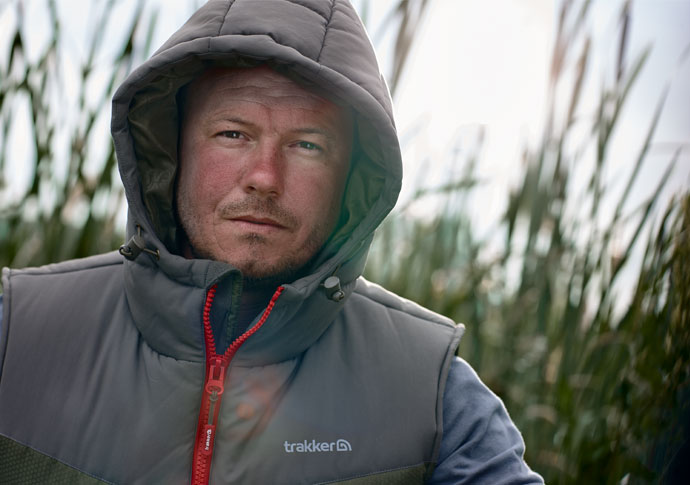 Trakker HexaThermic Fishing Bodywarmer In Use 2