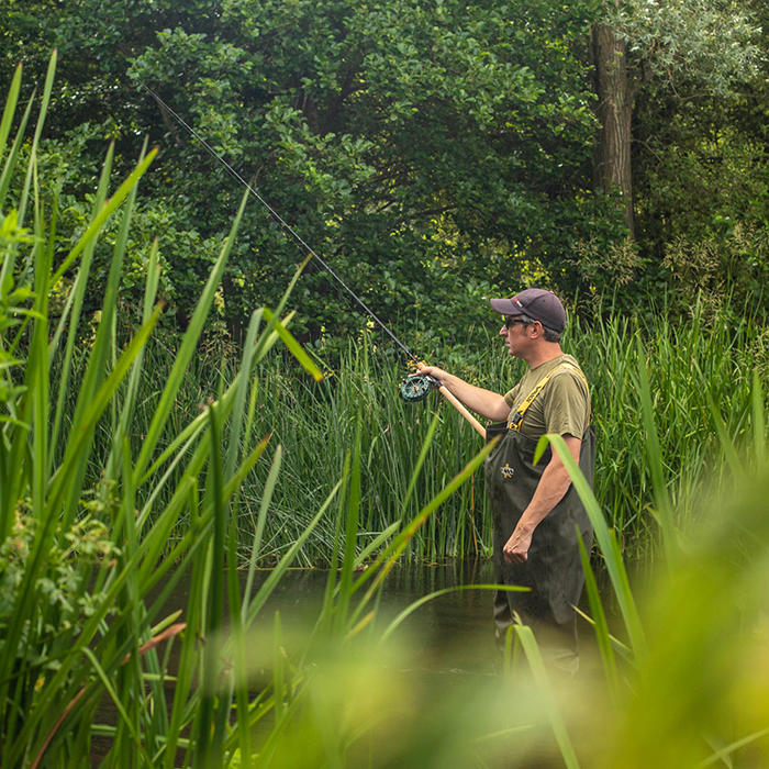 John Wilson Travel Float Fishing Rod In Use 1