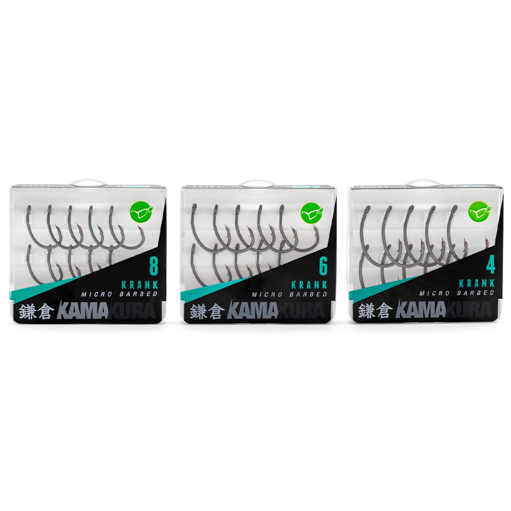 Korda Kamakura Sharpened Krank Hook Barbed Sizes