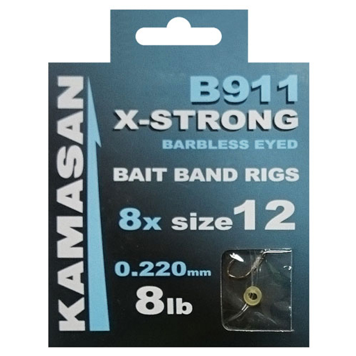 Kamasan B911XS Hooks To Nylon with Bait Bands