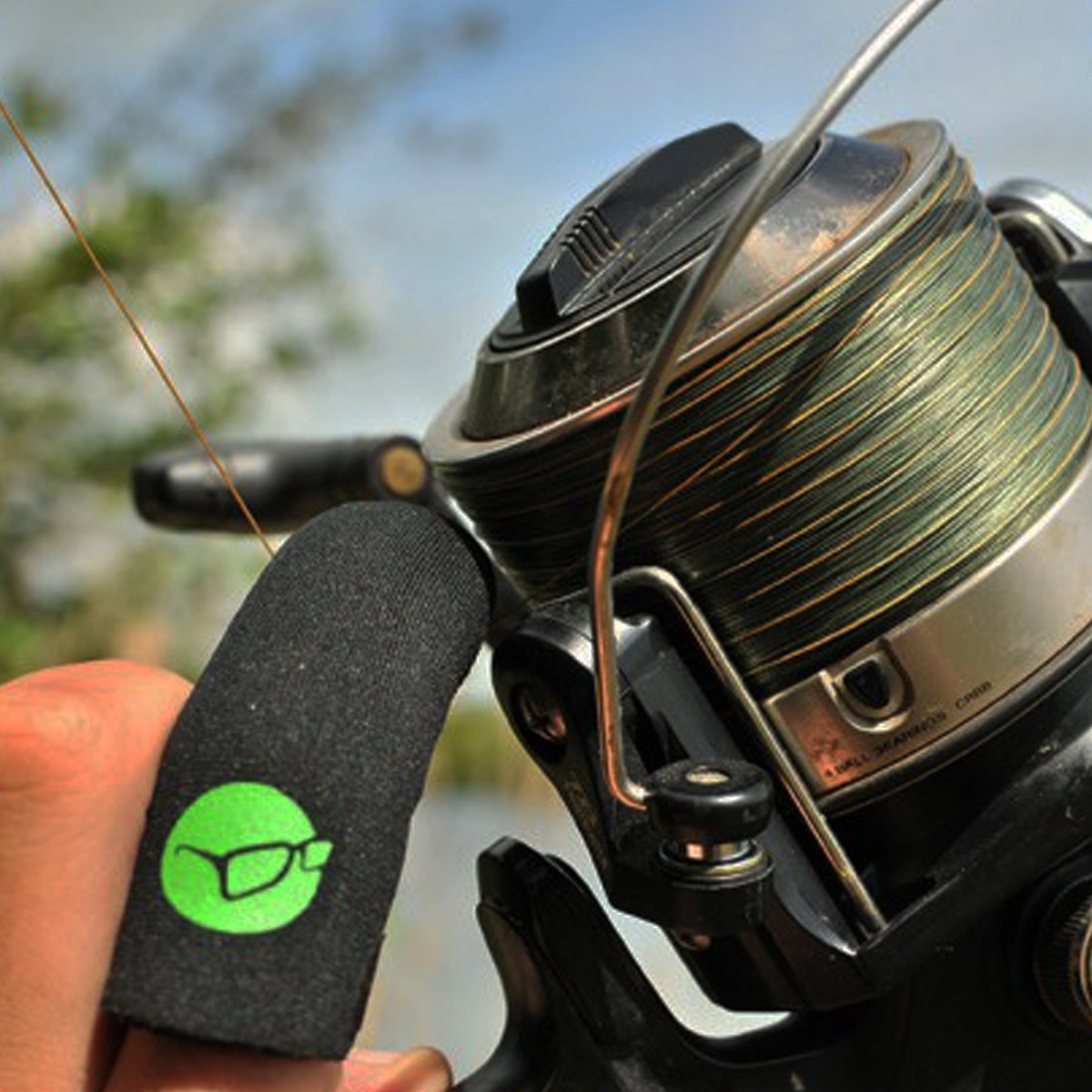 Korda Fishing Casting Finger Stall In Use 1