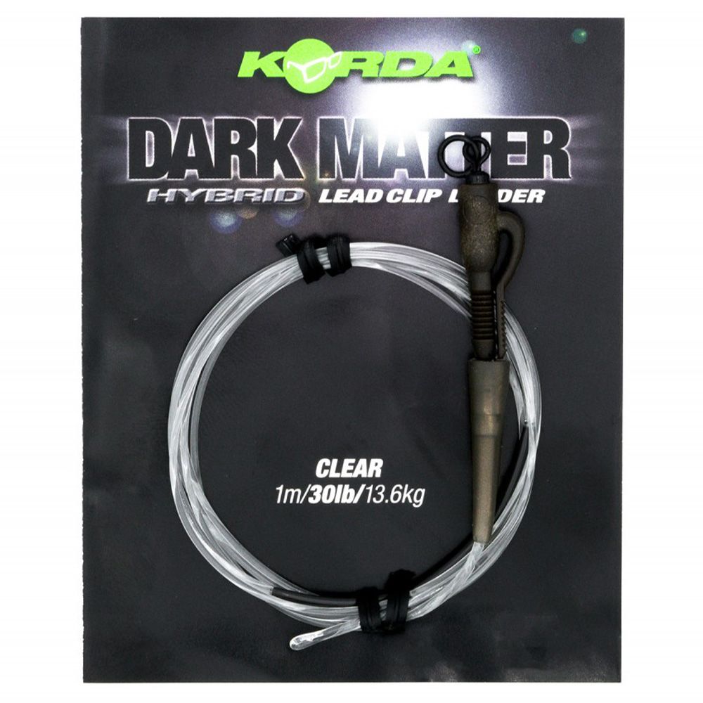 Korda Dark Matter Fishing Leader Hybrid Lead Clip Clear