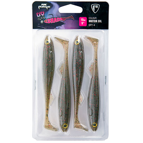 Fox Rage Slick Shad Ultra UV Lures 13cm Motor Oil