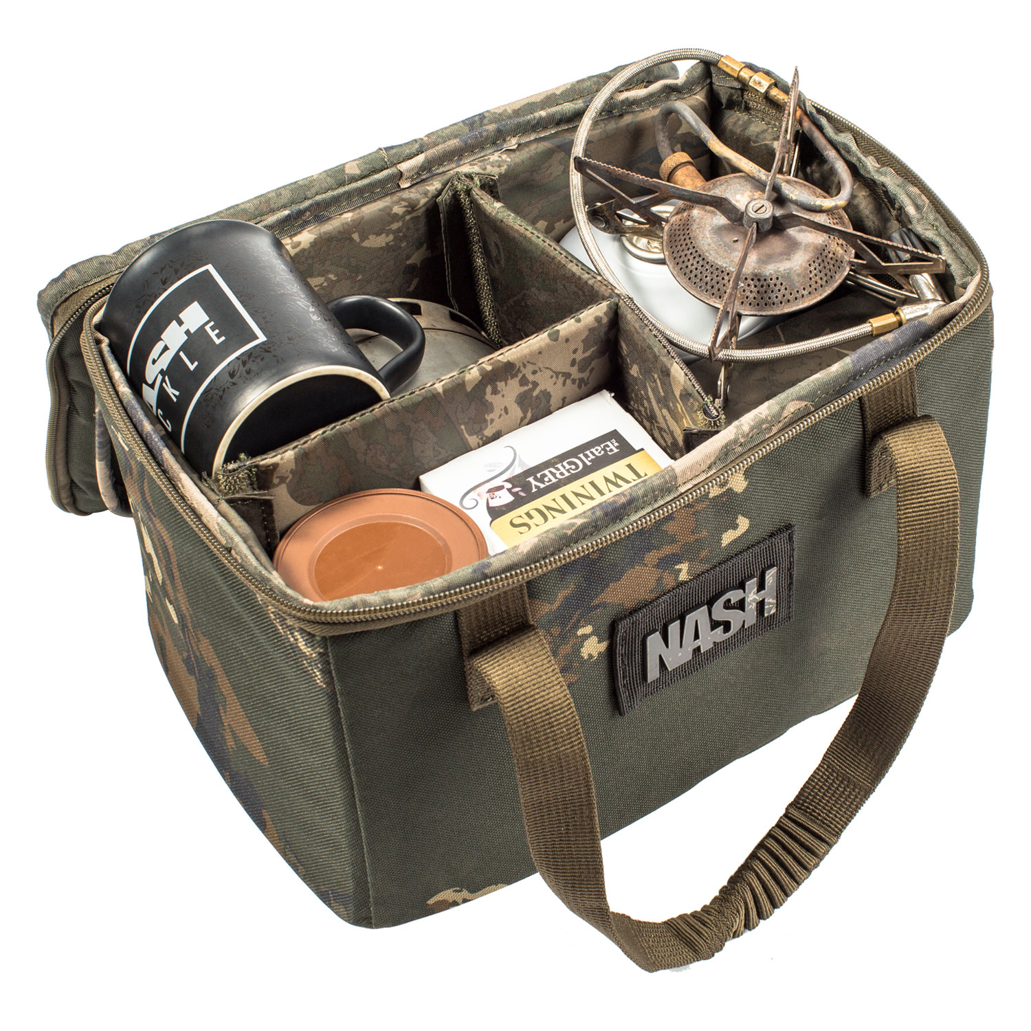 Nash Subterfuge Fishing Brew Kit Bag Open