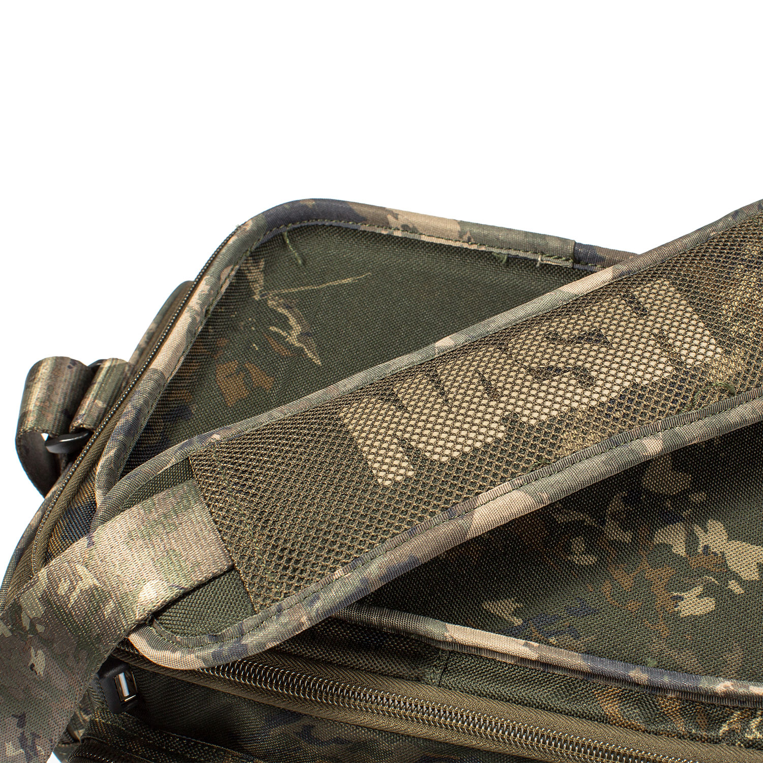 Nash Subterfuge Tech Fishing Bag Close Up Branding