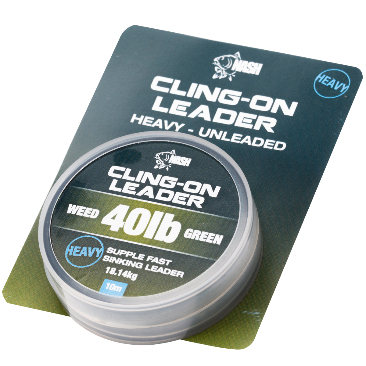 Nash 40lb Cling-On Leader Weed Green