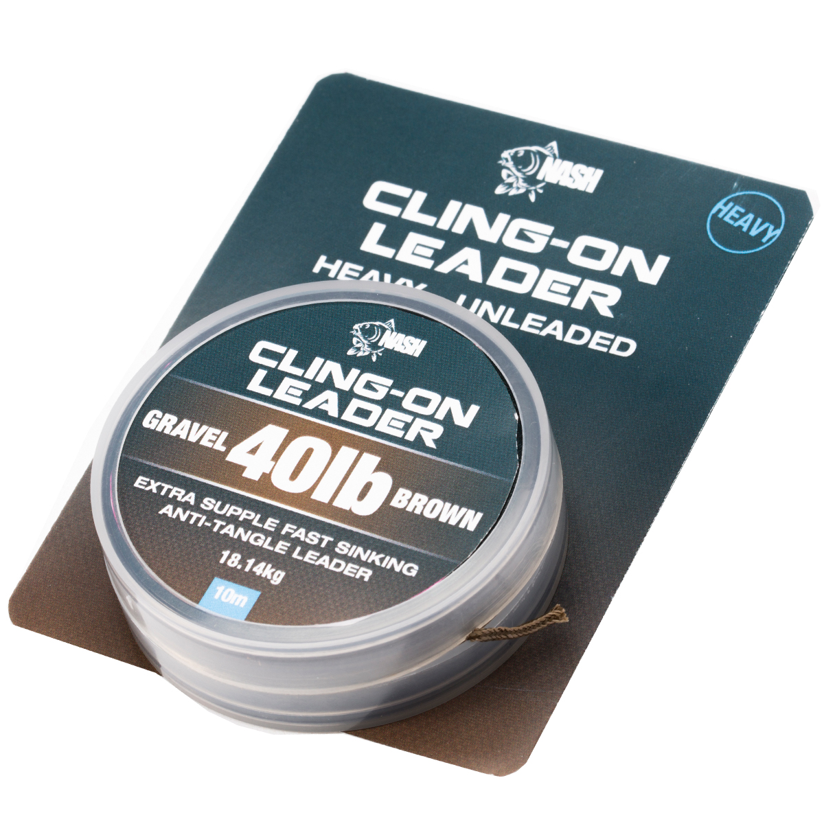 Nash 40lb Cling-On Leader Gravel Brown