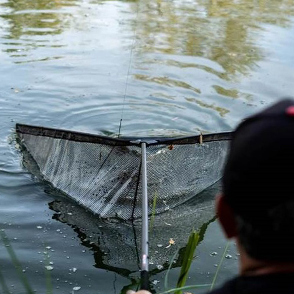 Advanta Pro 42 Inch Camo Mesh Landing Net & 6ft 1 Piece Handle In Use