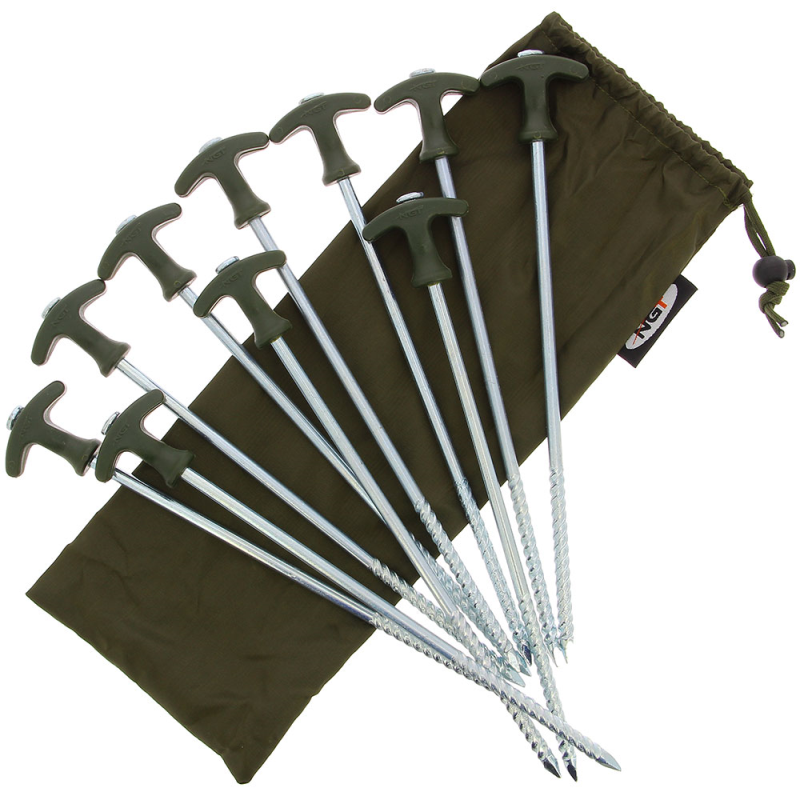 NGT Bivvy Pegs in Case