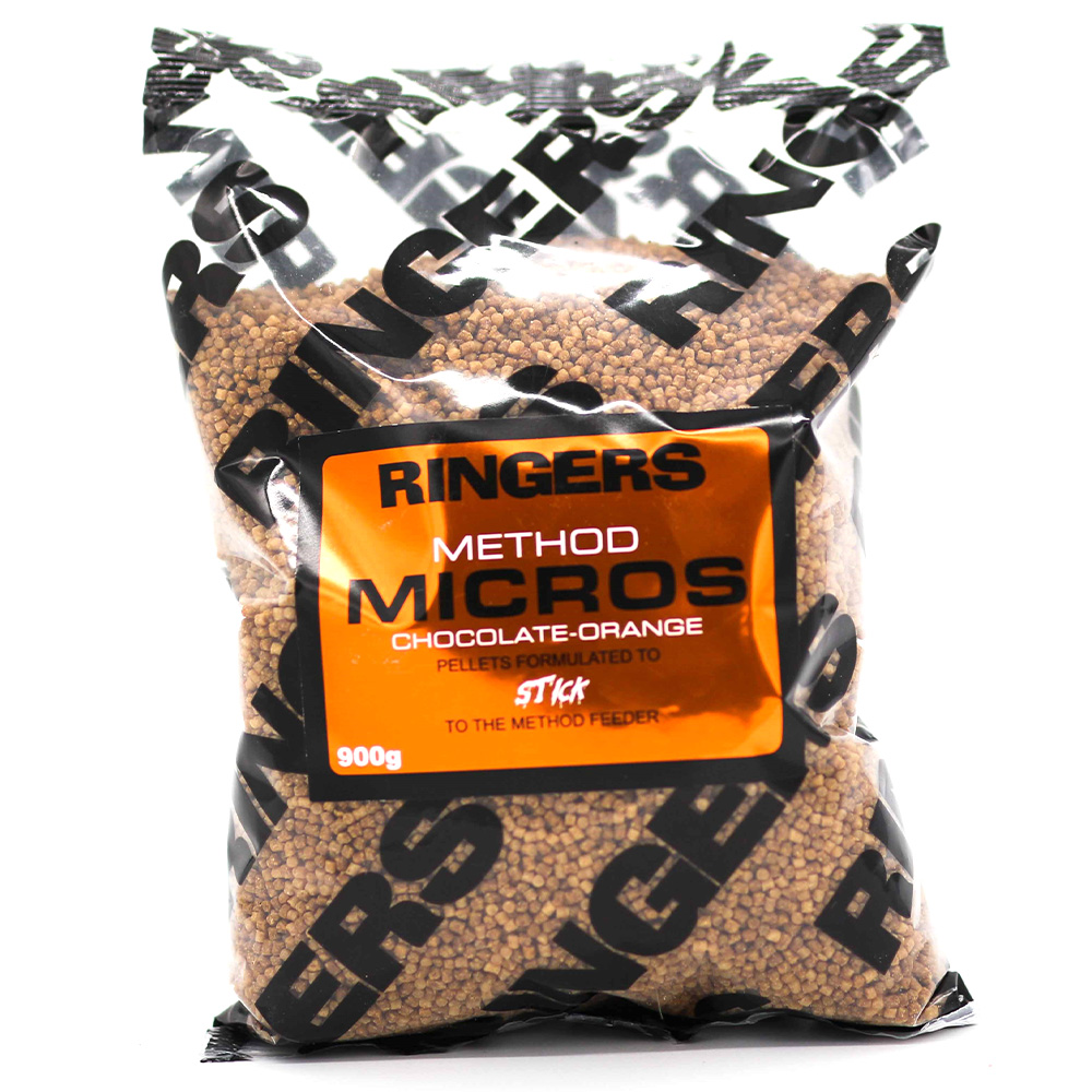 Ringers Chocolate Orange Method Micros Fishing Pellets