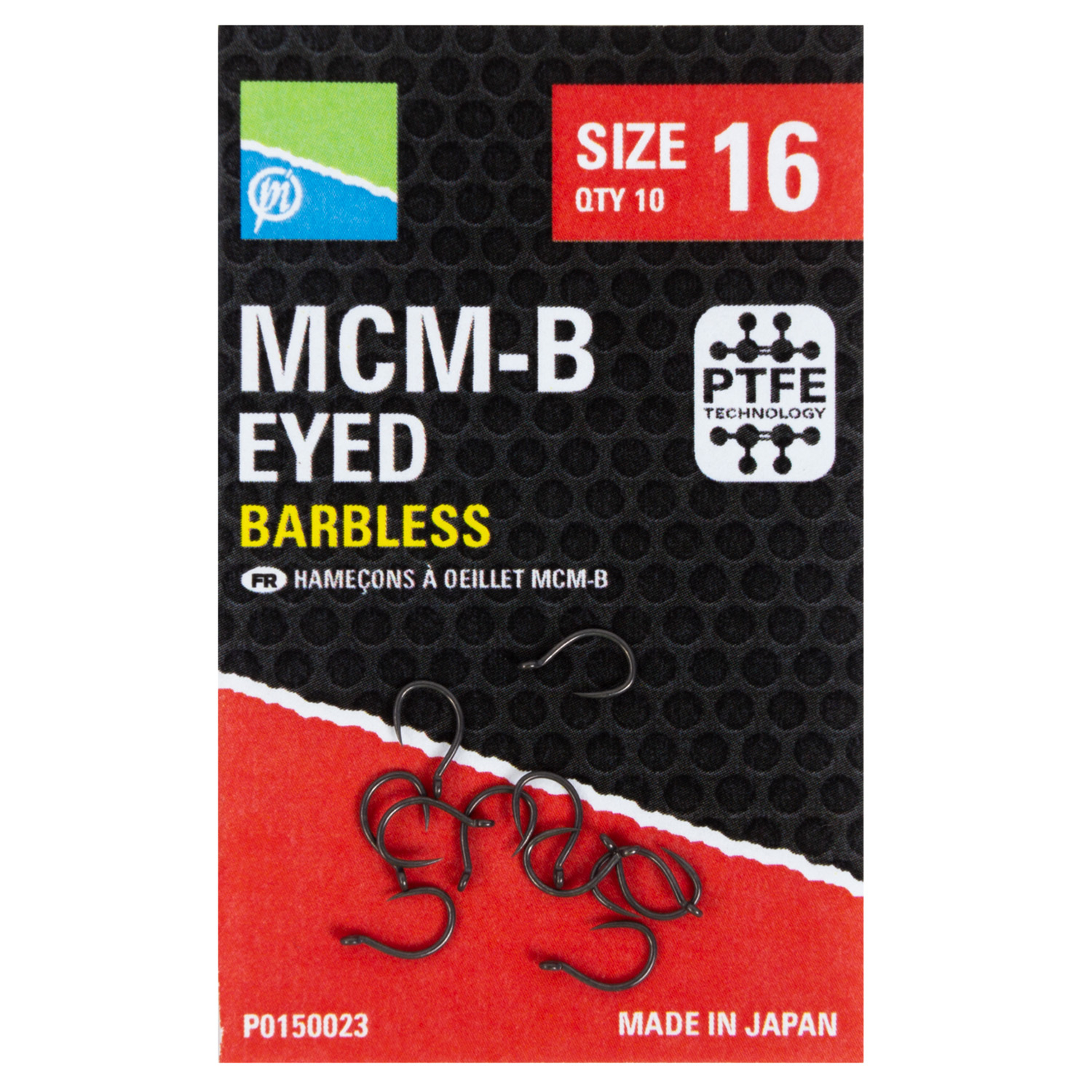 Preston MCM-B Eyed Barbless Hooks Size 16