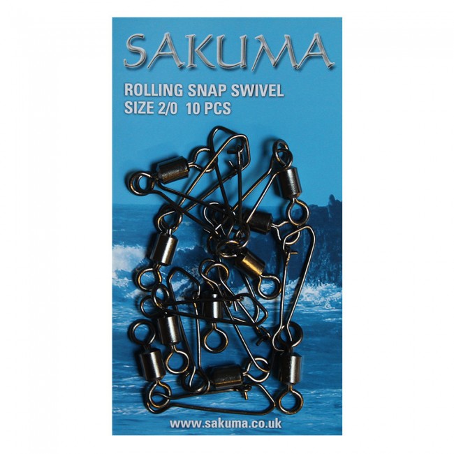 Sakuma Rolling Hooked Snap Fishing Swivel