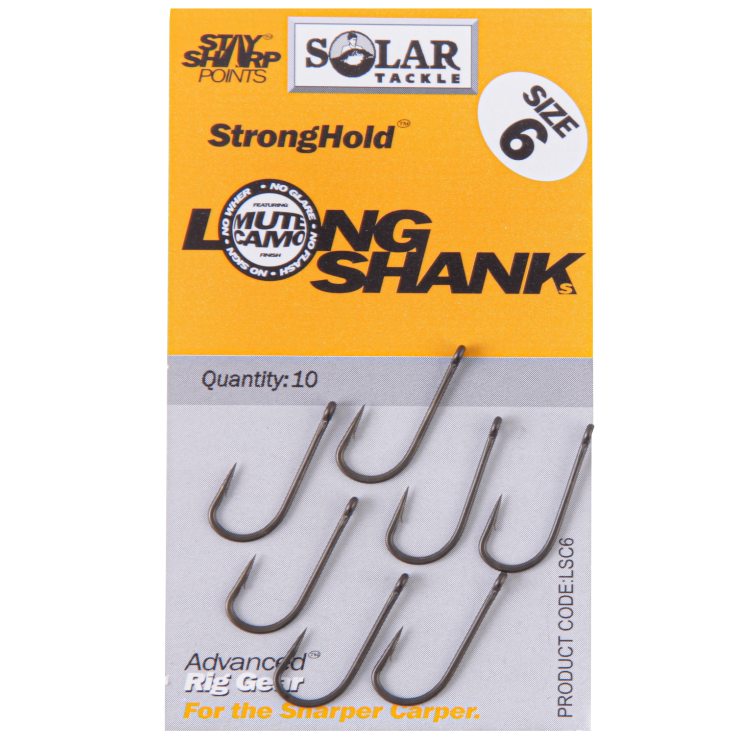 Solar Tackle Long Shank Size 6